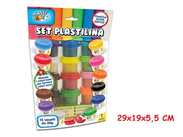 Plastiart set party 15vasetti 28gr74153
