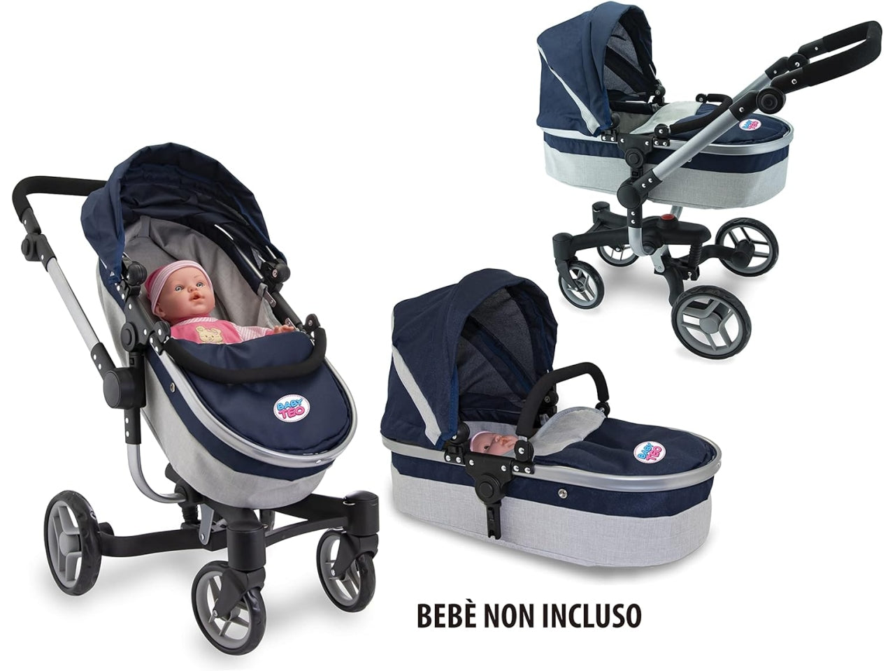 Carrozzina passeggino 3in1 met.74159