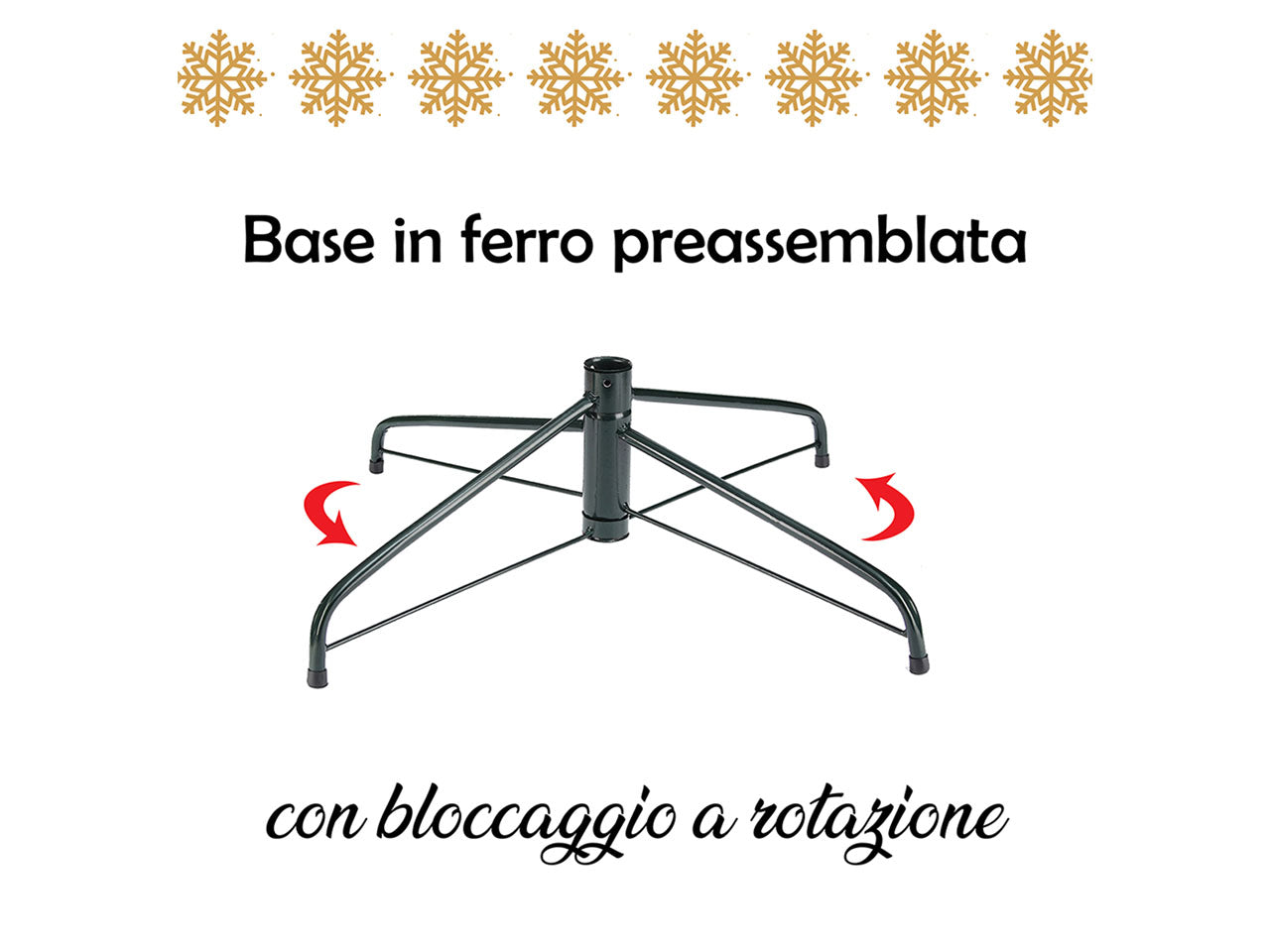 Albero di natale slim montana 270cm 1227 rami diametro 124cm $