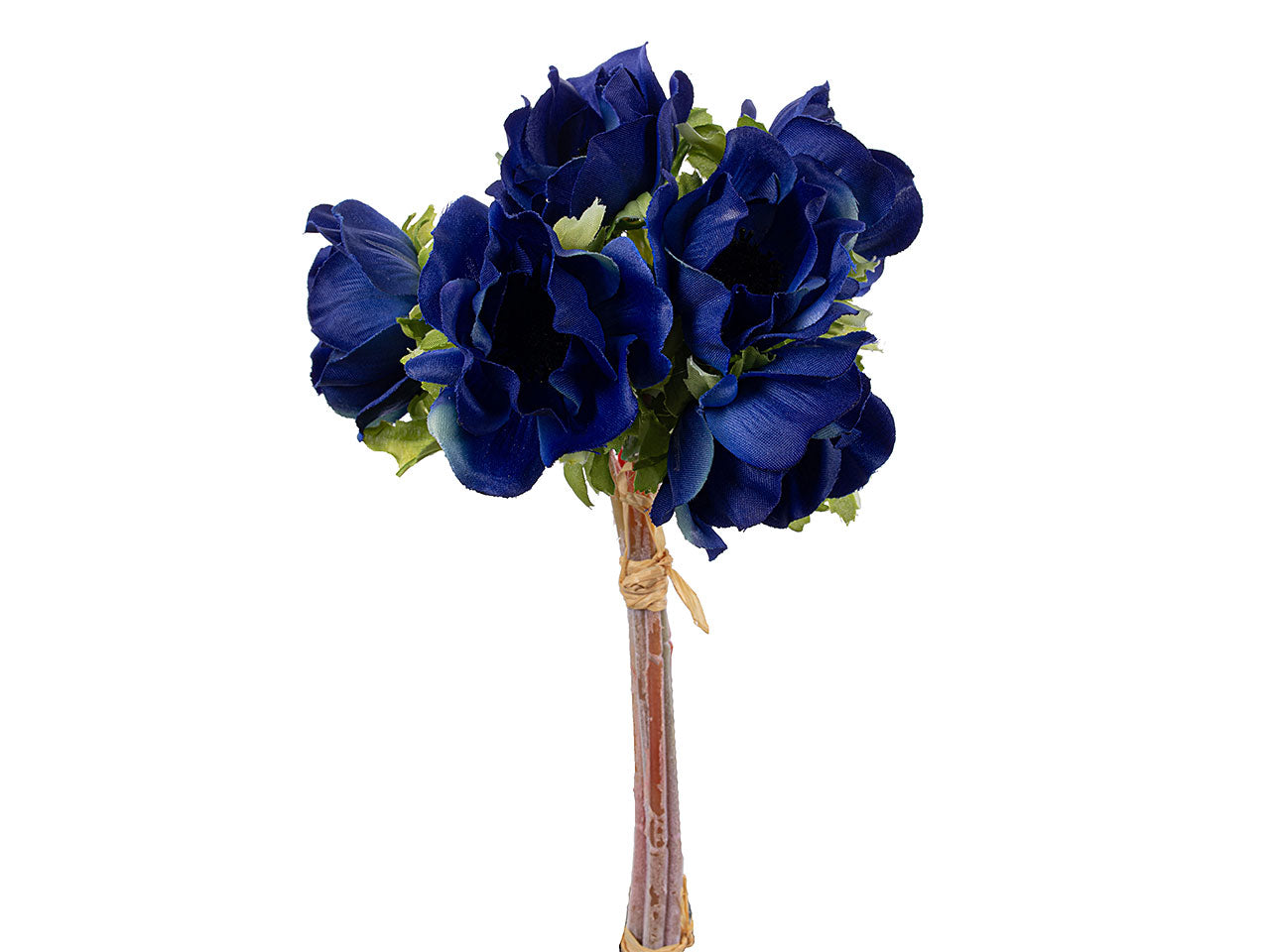Mazzetto di anemone x 6 colore blu h.27cm