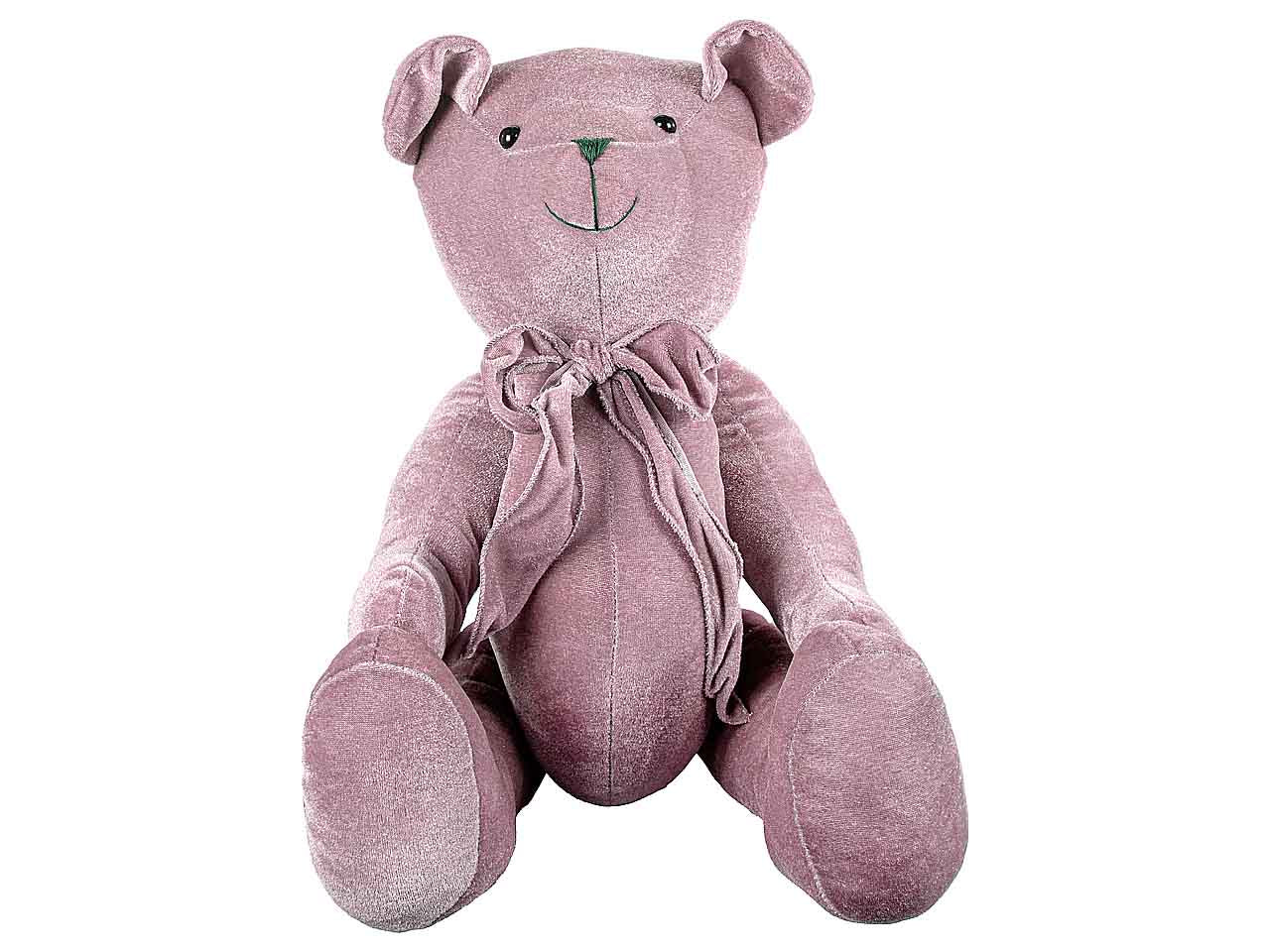 Orsetto velluto 50cm rosa n25791