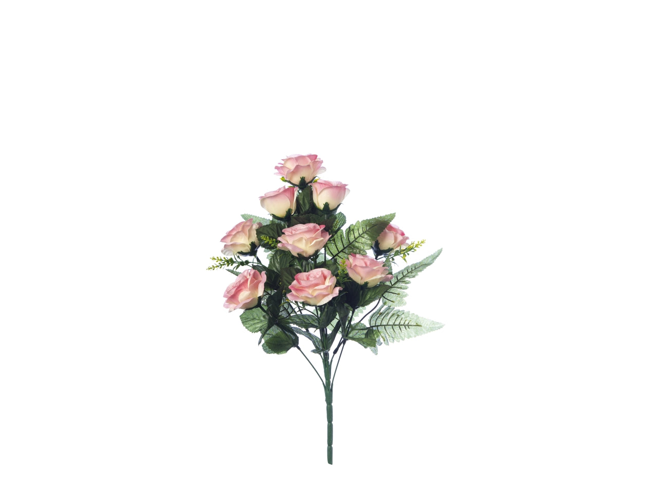 Mazzo frontale di rose x 9 colore rosa chiaro