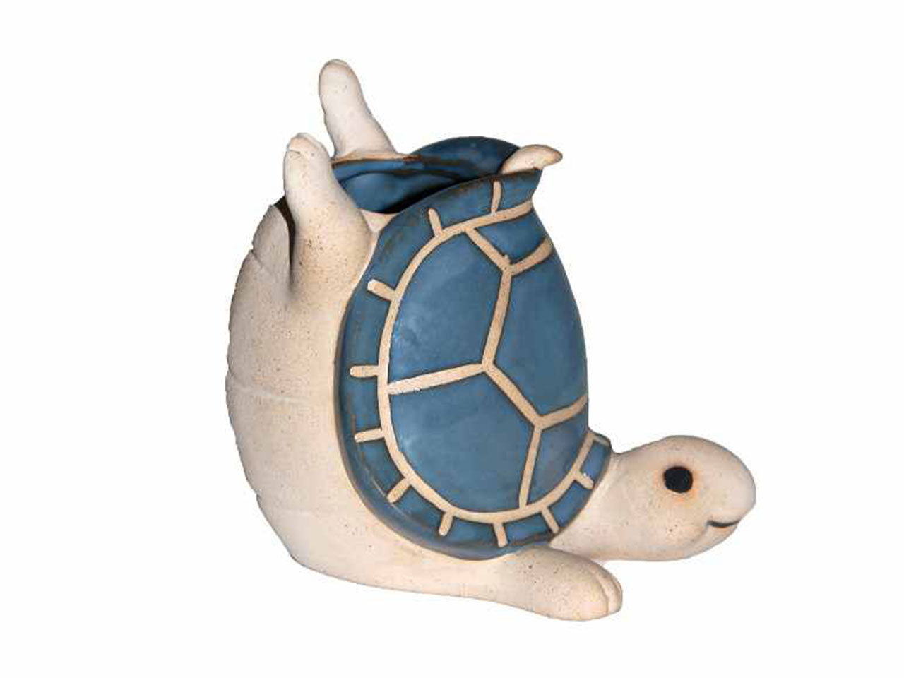 Portavaso decorativo a forma di tartaruga 14,5x10x13cm