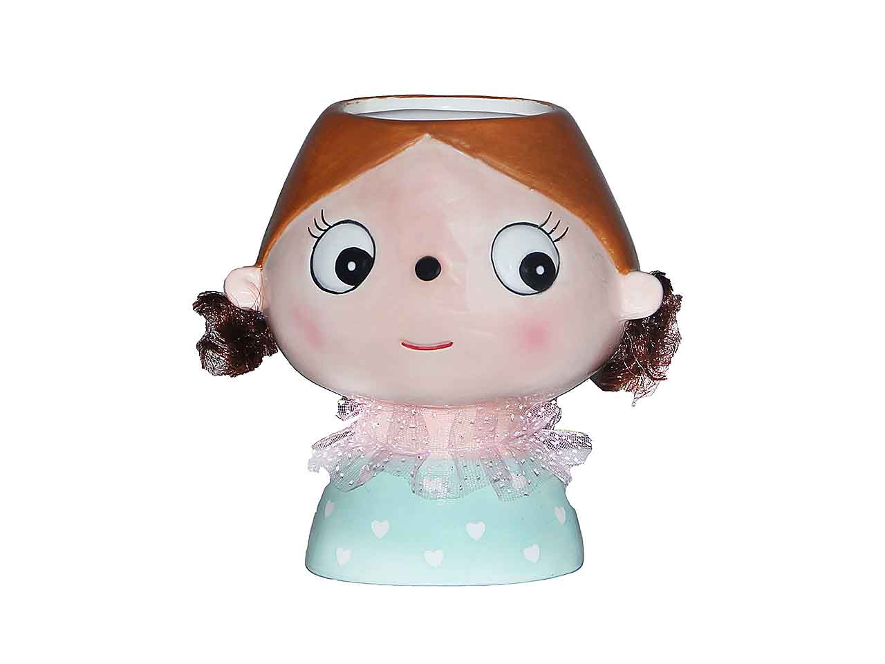 Vaso testa ragazza 11,5x8,5x12,5cm a26809