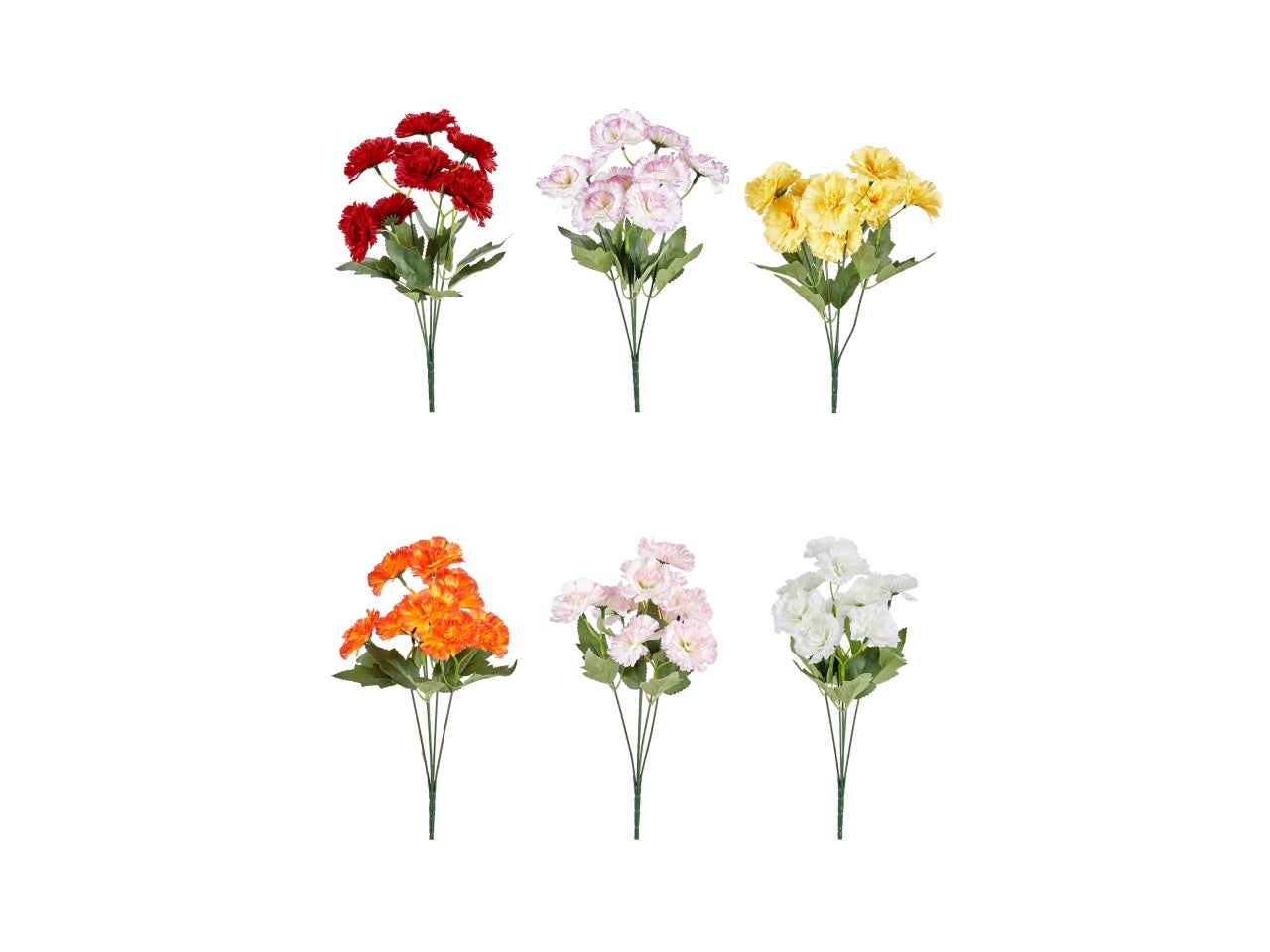 Mazzo di garofani misura h.35cm assortito