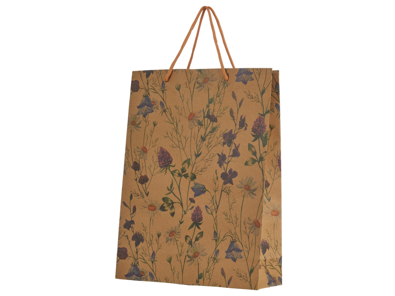 Shopper in carta con stampa floreale misura 23,5x31,5x8,5cm