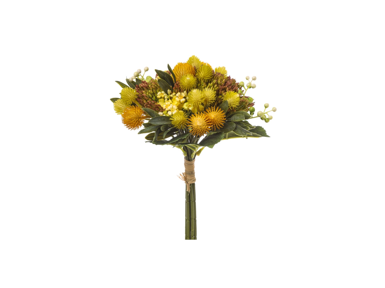 Bouquet esotico misura h.34cm colore giallo