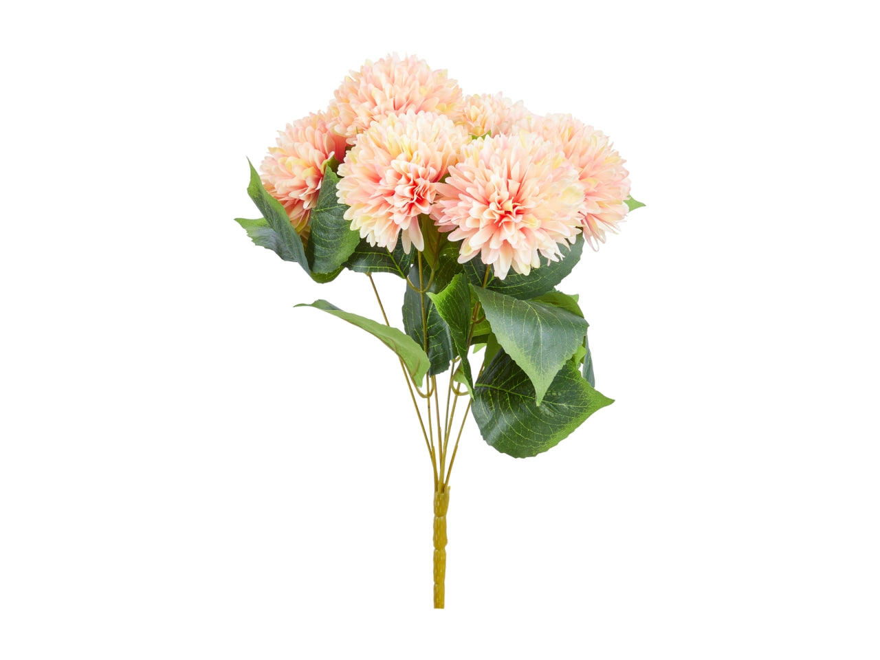 Mazzo di dalie x 6 misura h.45cm colore pesco