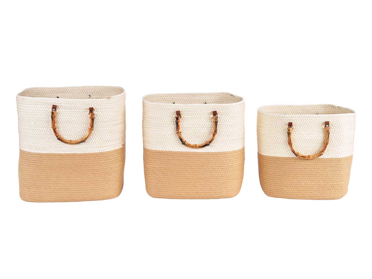 Cesti misura d.34cm h.34cm il set comprende 3 cesti