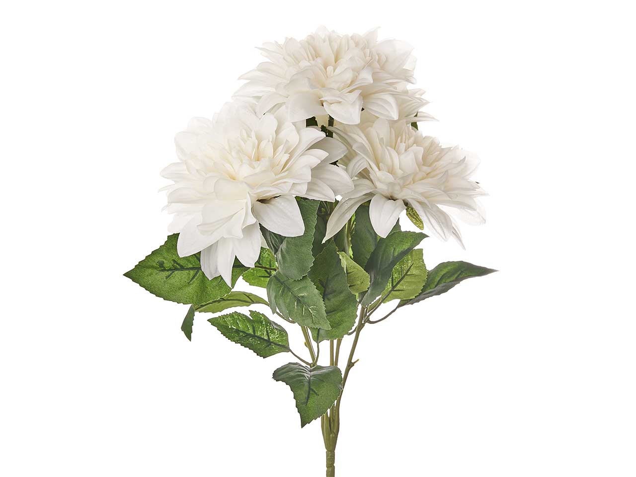 Mazzo di dalie x 5 misura h.50cm colore bianco
