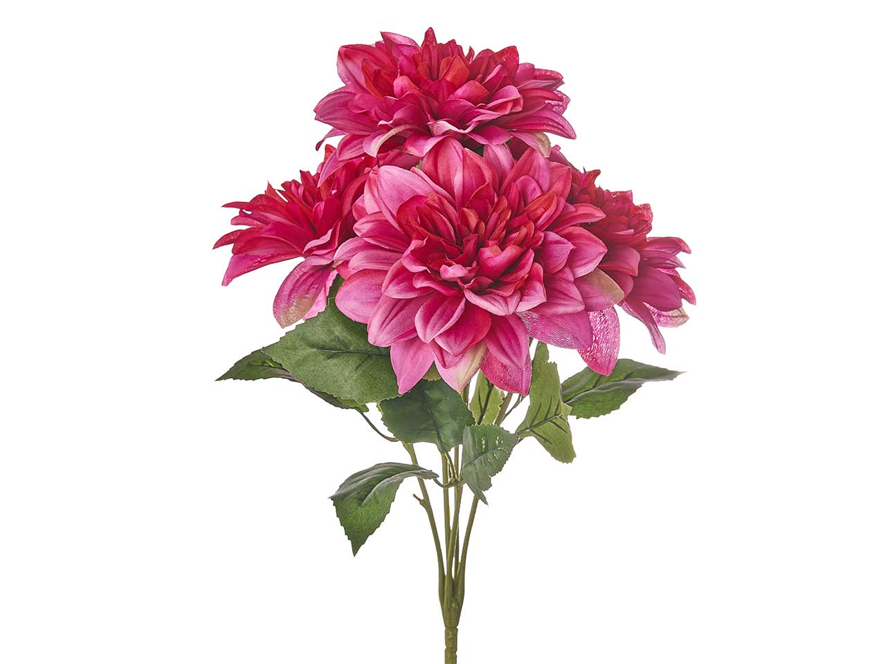 Mazzo di dalie x 5 misura h.50cm colore fucsia