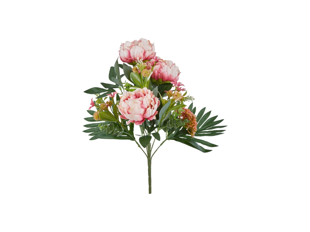 Peonia viola malva artificiale mazzo frontale 50 cm - Arpimex
