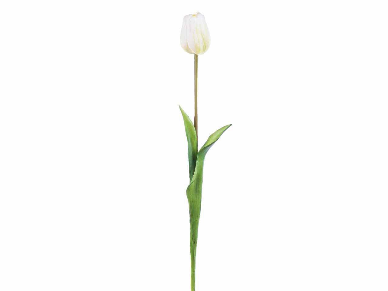 Fiore di tulipano natural touch colore bianco h.47cm