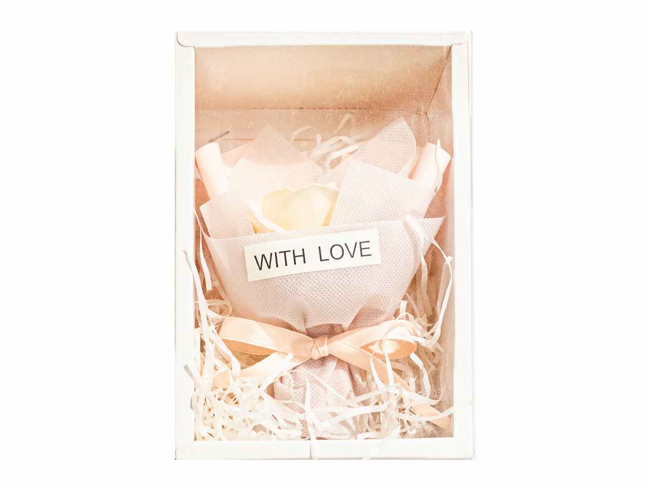 Scatola regalo rosa crema 13x8x19cm a26997