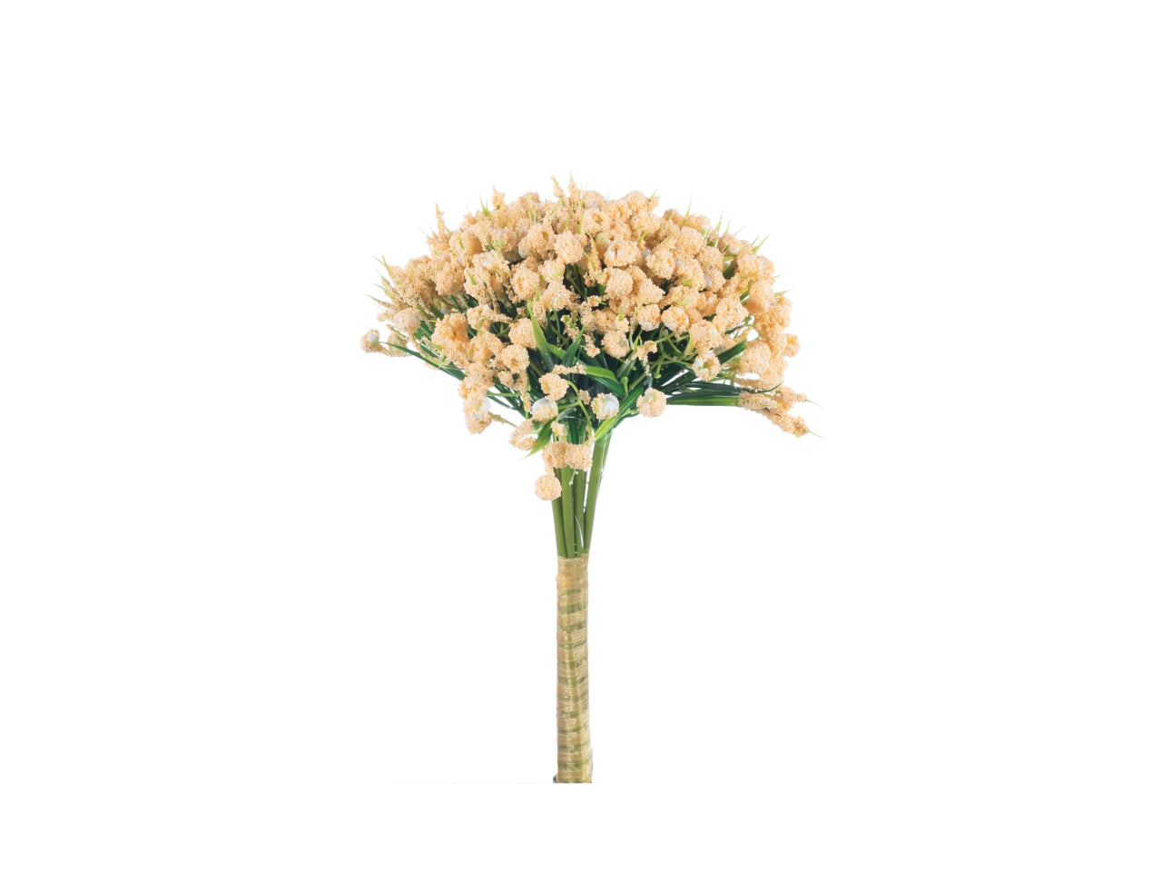 Bouquet di paniculata floccata misura h.30cm colore giallo