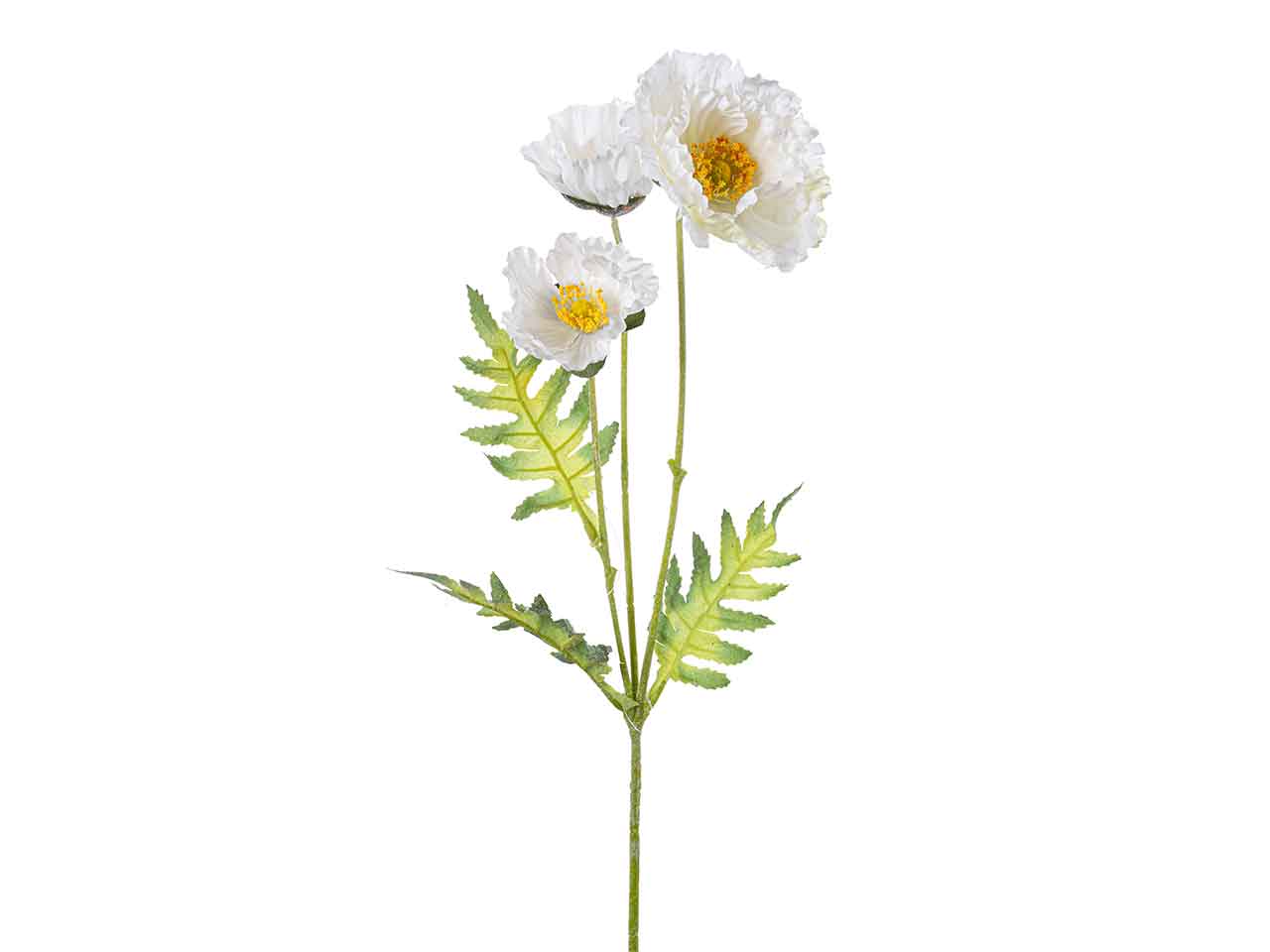Tralcio di papaveri 68cm crema a26416