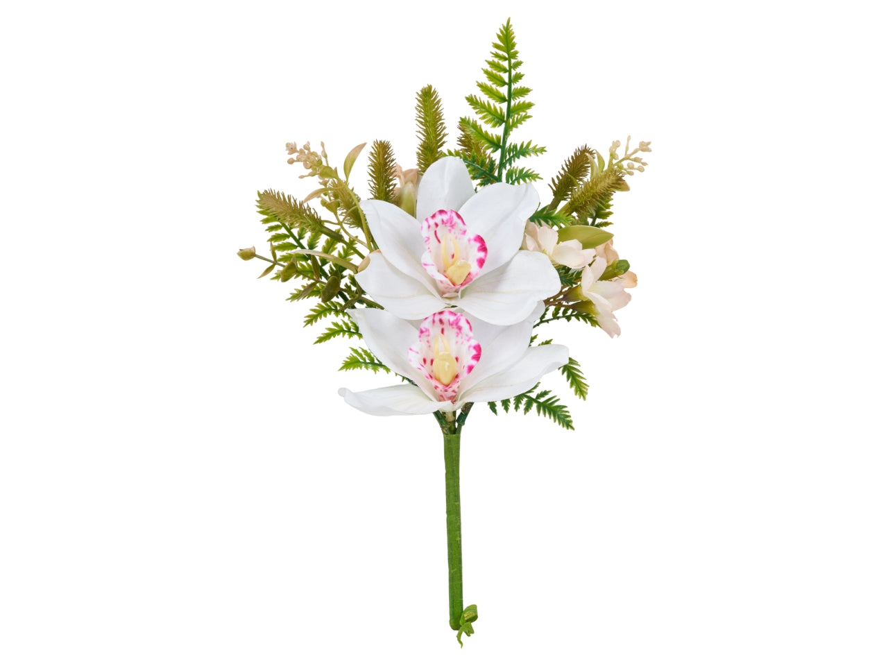 Mazzo frontale piccolo cimbidium colore crema