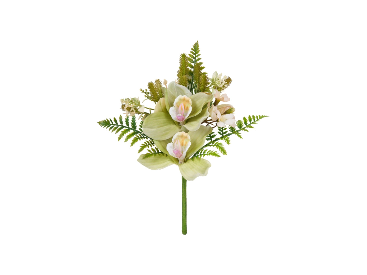 Mazzo frontale piccolo cimbidium colore verde