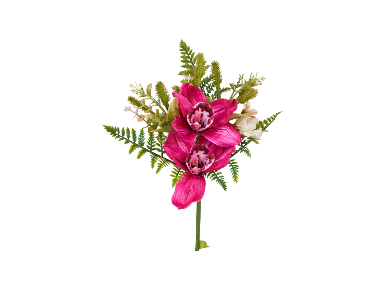 Mazzo frontale piccolo cimbidium colore fucsia