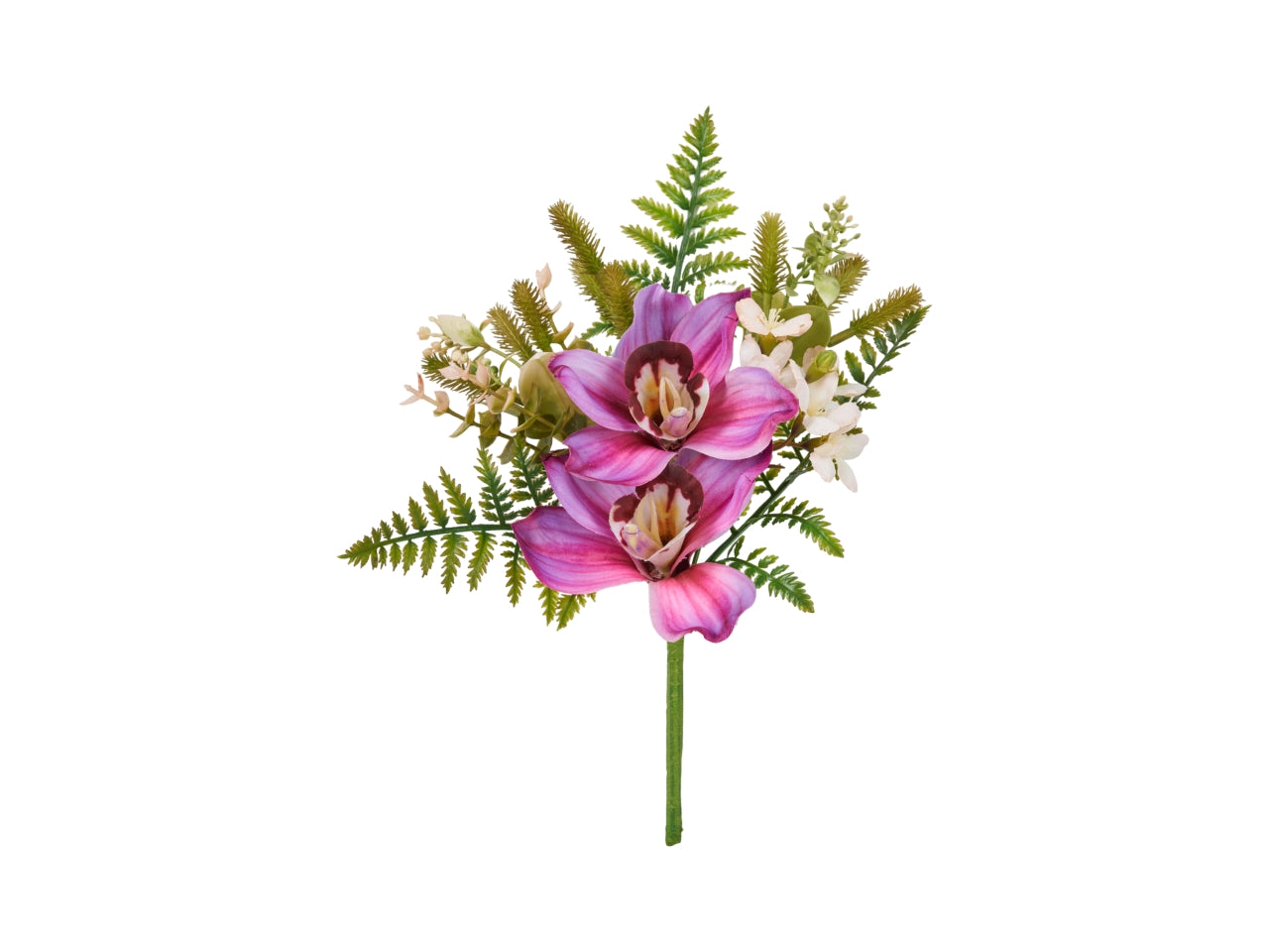 Mazzo frontale piccolo cimbidium colore orchidea