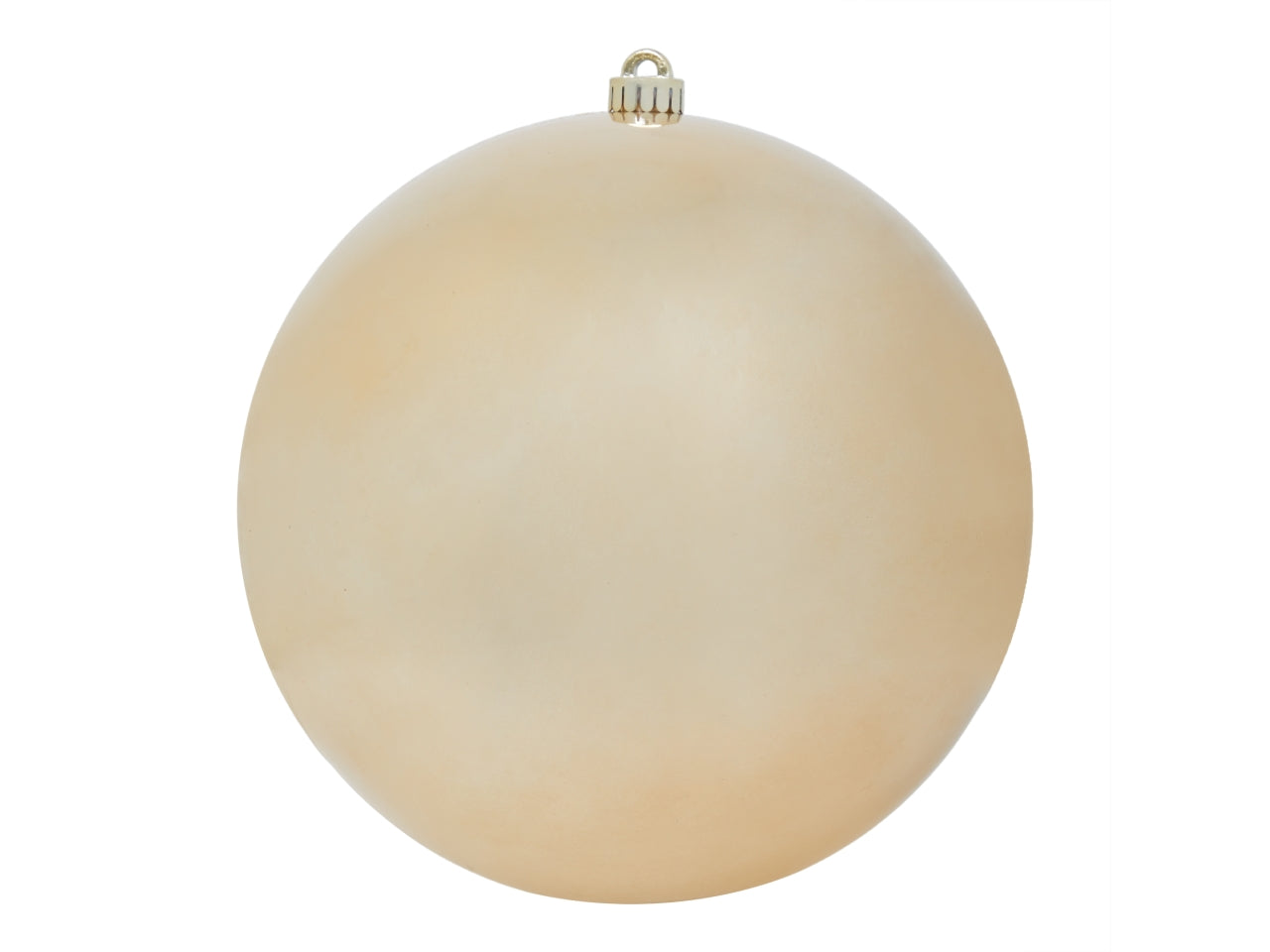 Palla natalizia in plastica lucida beige Ø25cm - Christmas Land