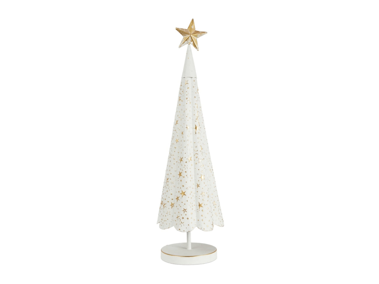 Albero decorativo in metallo 17x17x59cm