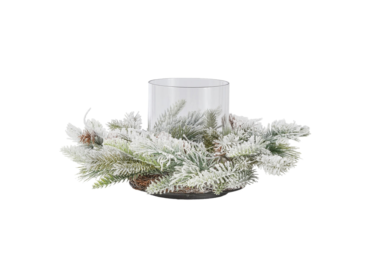Centrotavola winter harmony innevato d.36cm