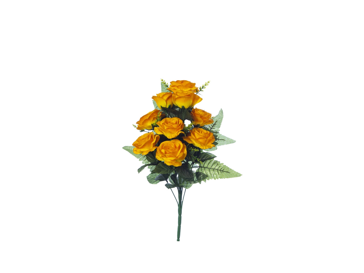Mazzo frontale di rose x 9 colore giallo