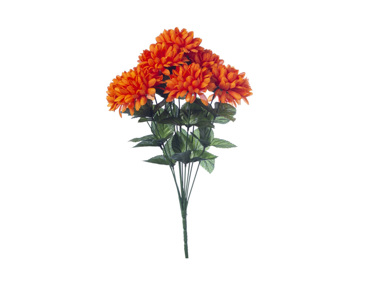 Mazzo di crisantemi x 10 misura h.45cm colore arancione