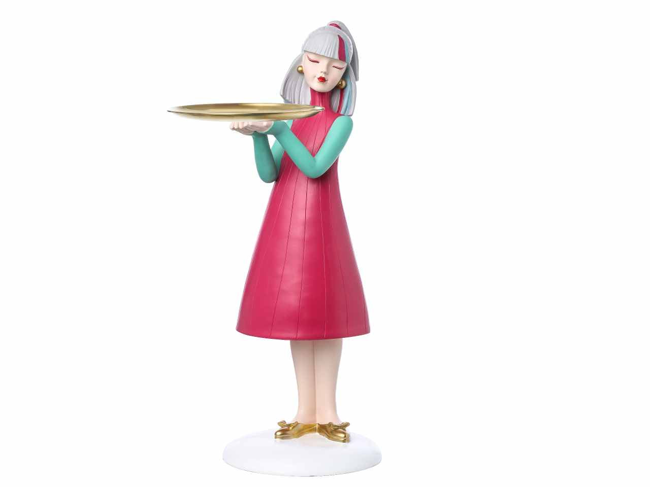 Girl con vassoio rosso 27x70cm a27917