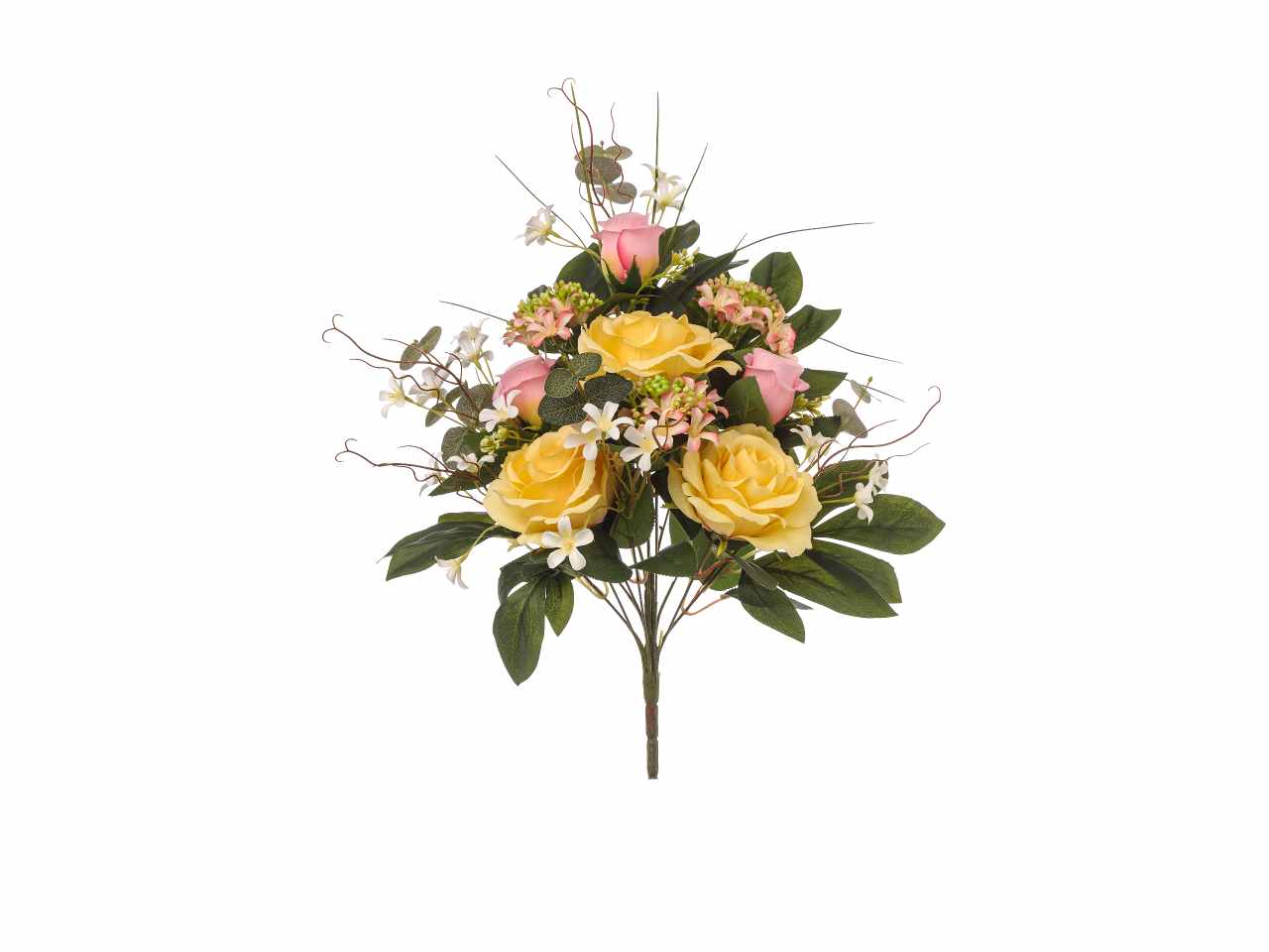 Mazzo frontale di rose x 14 colore giallo