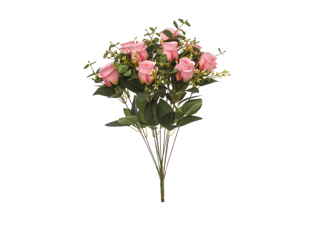 Mazzo di boccioli e gypso x 12 colore rosa