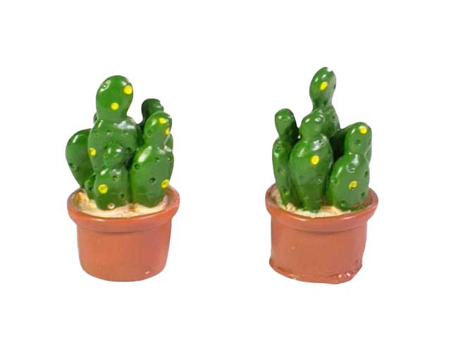 Accessorio per presepe, vaso con pianta 1,5x1,5x3 2 pezzi 11089