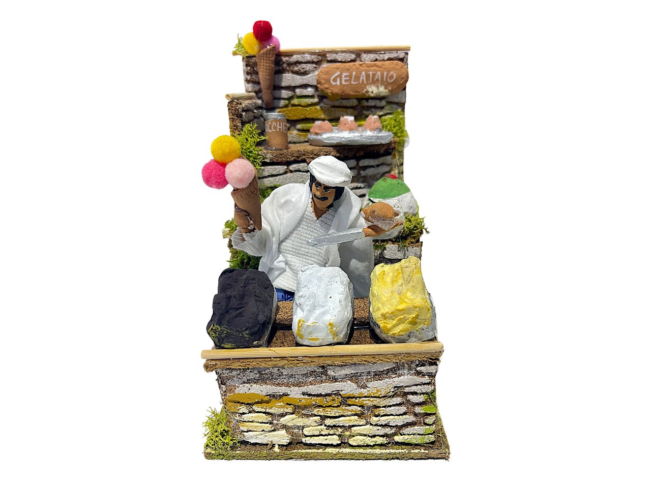 Figura gelataio 8cm con movimento 10x15x16cm