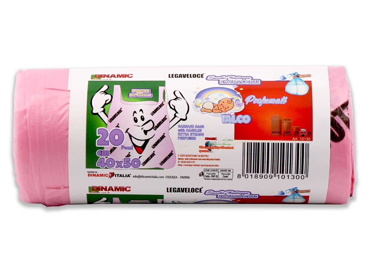 Sacchetti per pattumiera legaveloce colore rosa misura 40x50cm - la confezione contine 20 sacchetti