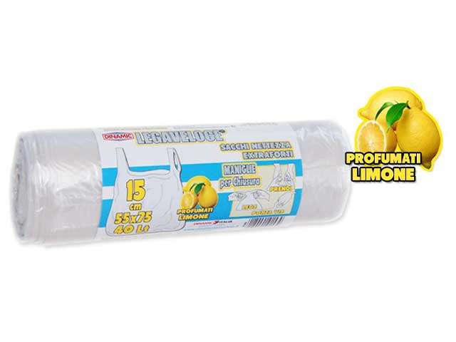 Sacchi pattumiera 55x75 10 pezzi neutro prof.10153