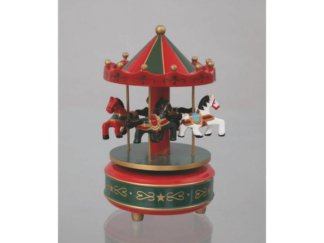 Giostrina carillon 11x11x18cm rosso/verde