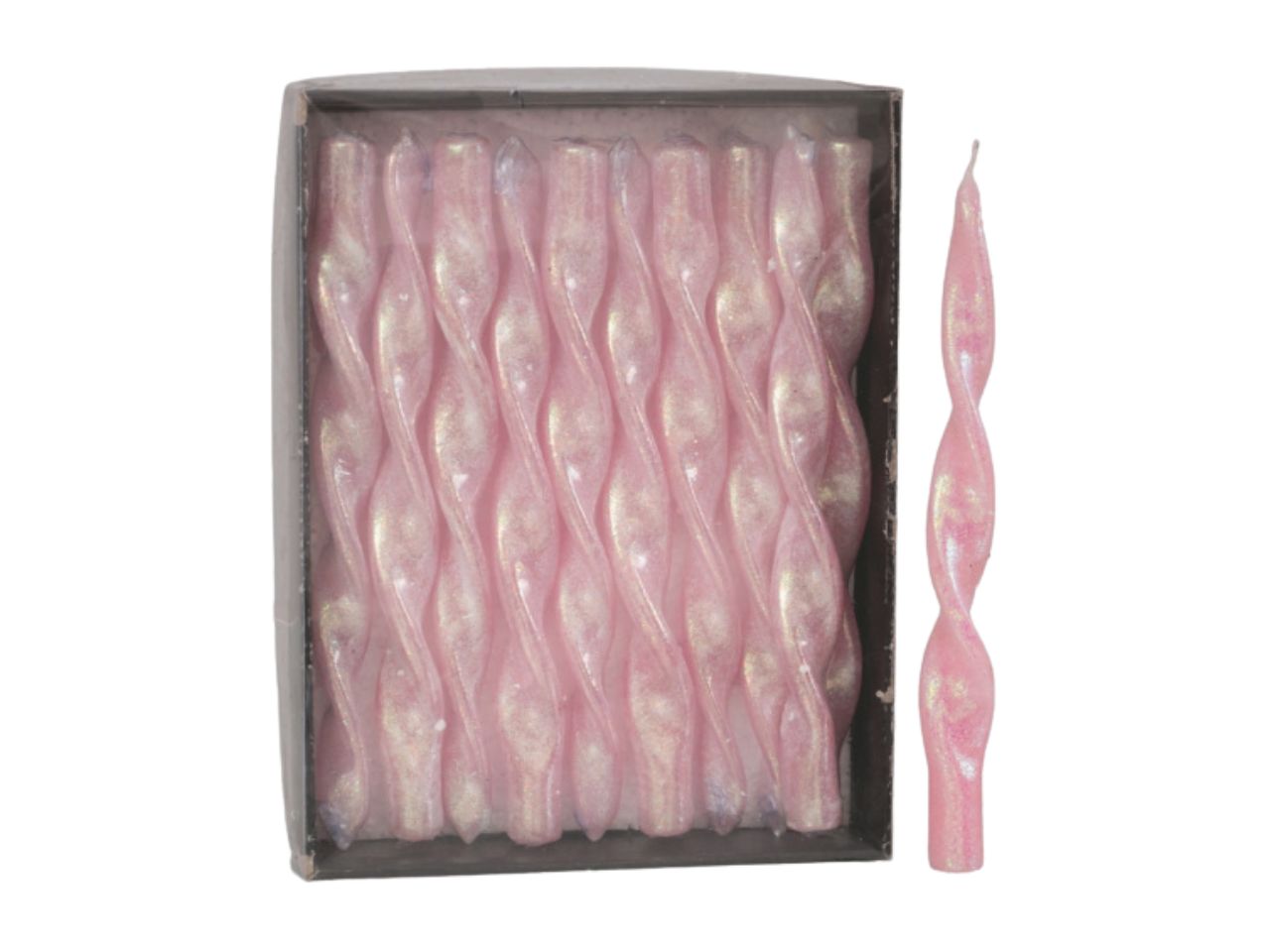 Candela cm.26 fiamma glitter rosa