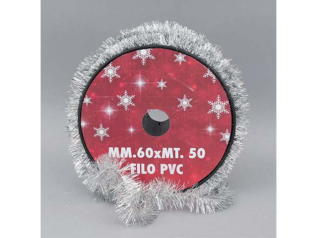 Bobina filo pvc 60mmx50mt arg.f-25491