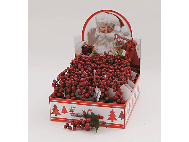 Display rametto bacche rosse cm.15