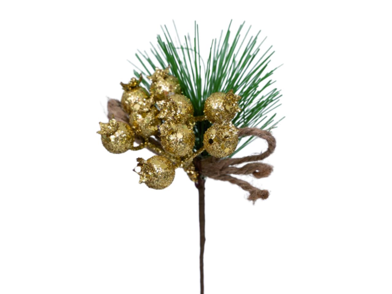 Pick pvc cm.15 oro decorazione melograni