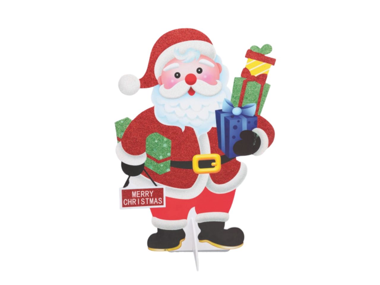 Babbo natale glitterato 58cm