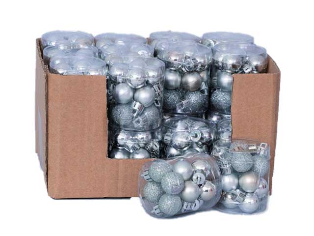 Sfera 12 pezzi 20mm argento ass.pl-66701