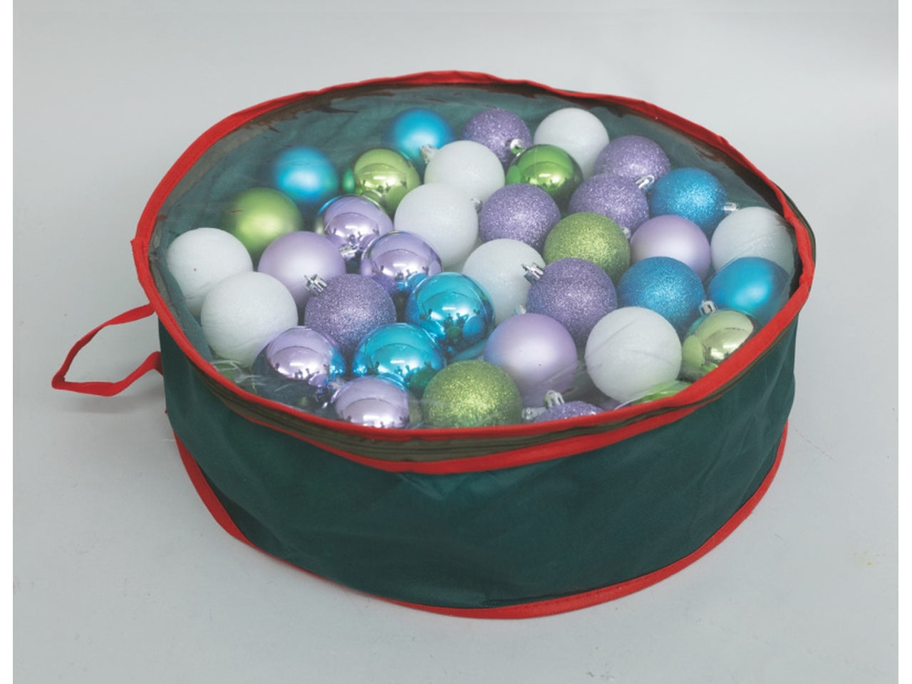 Palla natalizia 6cm bianco/azzurro/verde/viola set da 80 palle