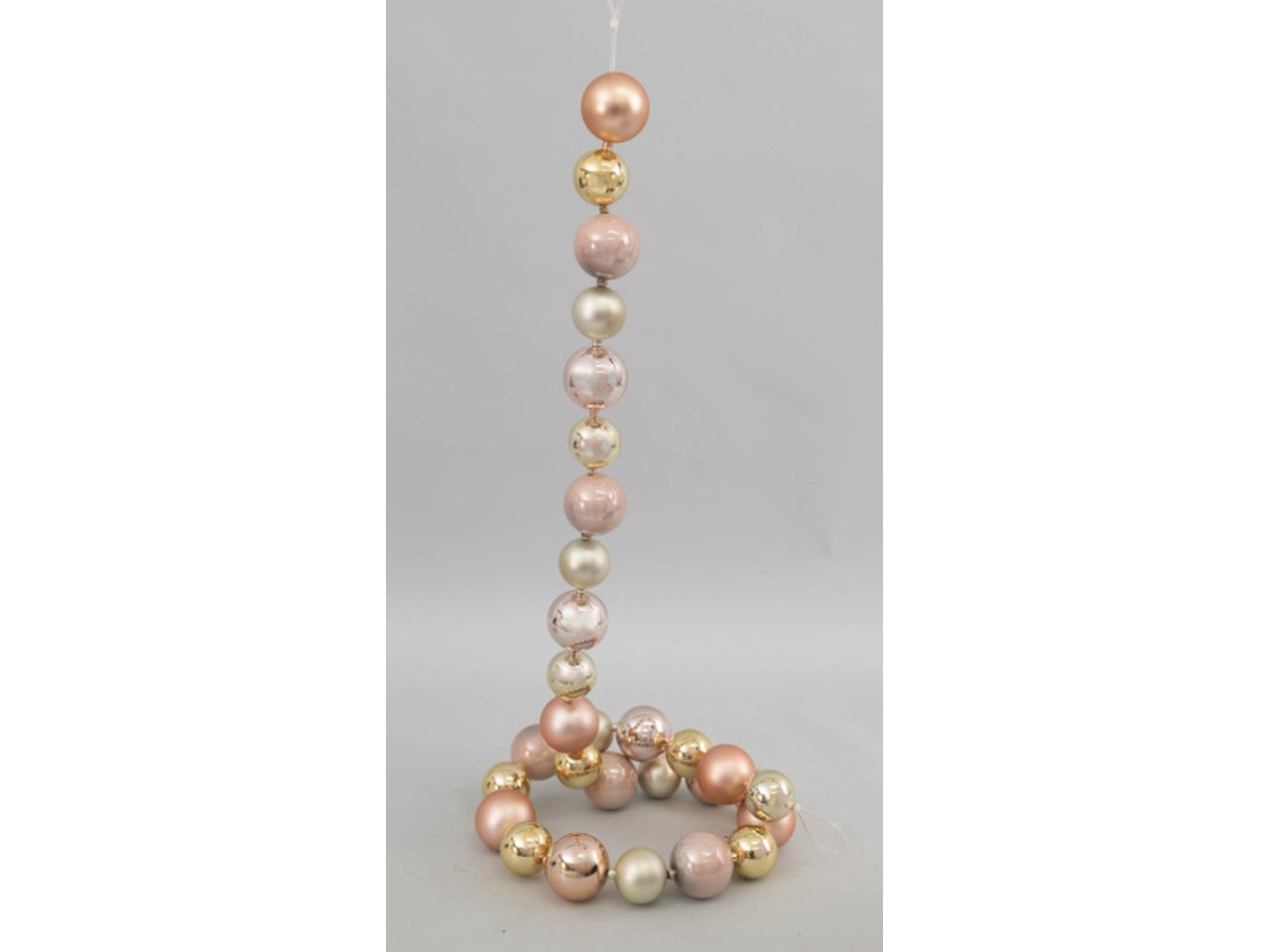 Filo di palle natalizie 1,8cm oro/rosa