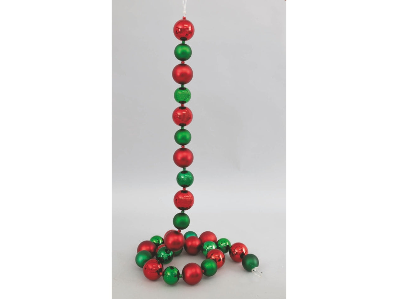 Filo di palle natalizie 1,8cm verde/rosso