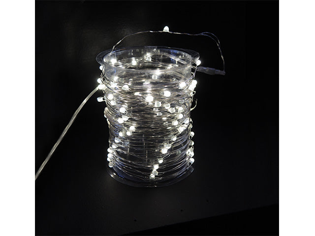 Catena filo argento 180 nanoled bianco caldo