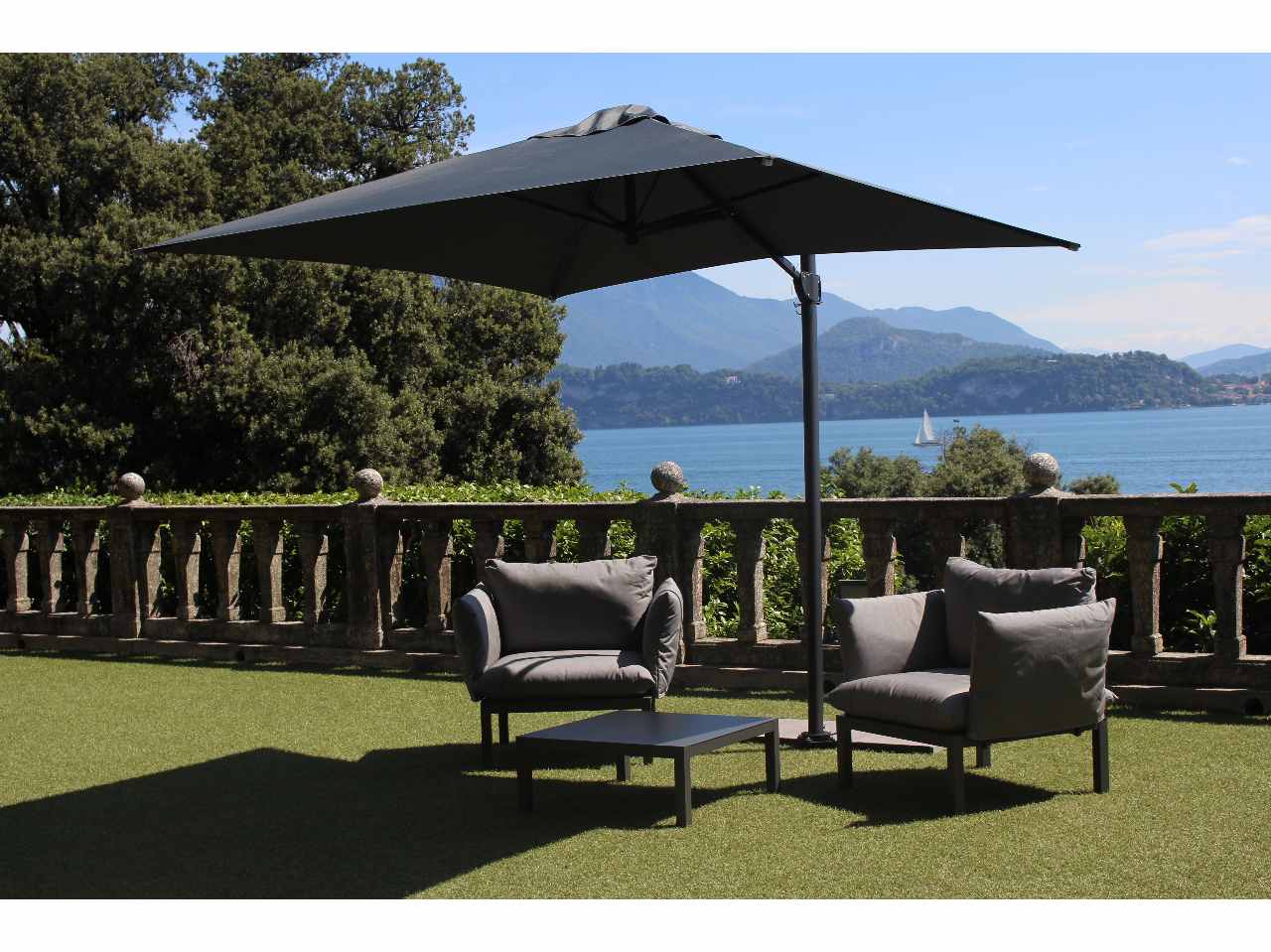 Ombrellone 250x250cm kronos 137q antracite