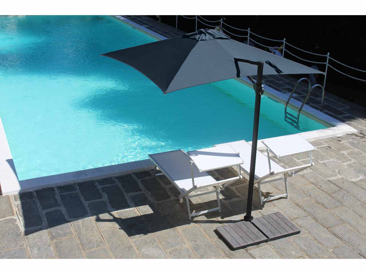 Ombrellone 250x250cm kronos 137q antracite