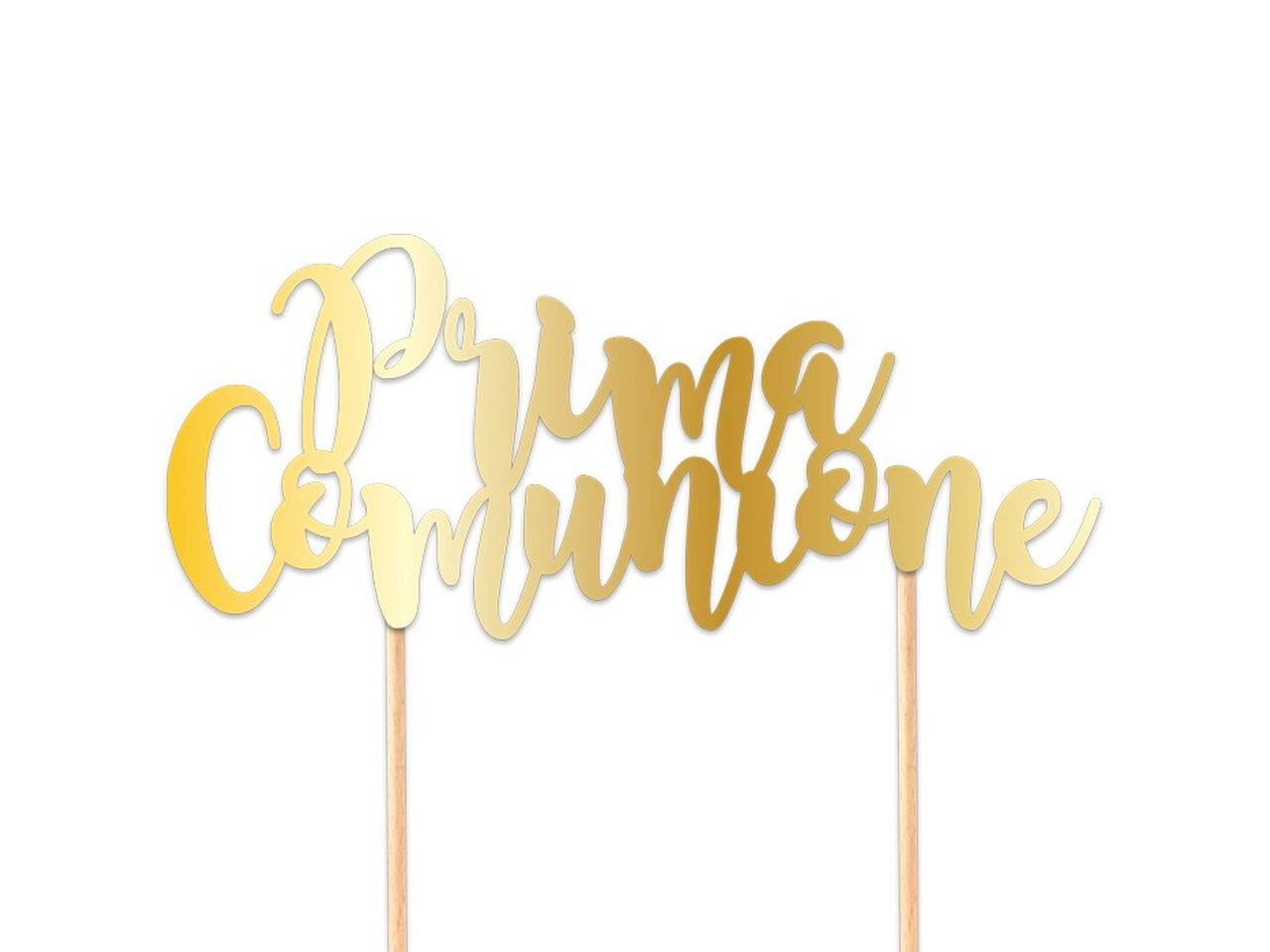 Cake topper italic 20x16cm prima comunione oro